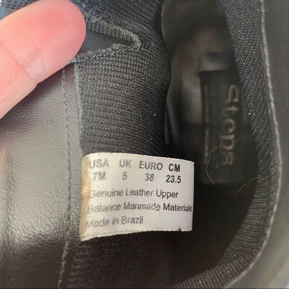 Hush puppies women’s black leather ankle boots heel zipper closure size 7M - Picture 9 of 9